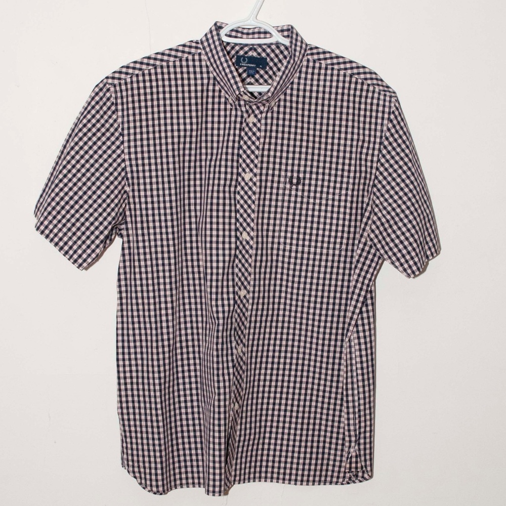 Fred Perry short sleeve plaid shirt